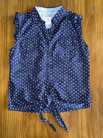 Pepe Jeans Bluse, Gr. L, Dunkelblau, Sommer -Look