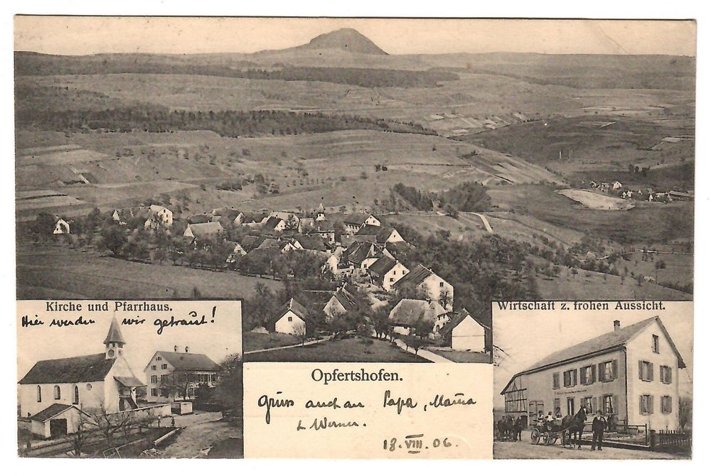Postkarte von Opfertshofen in Schaffhausen 1906 Kaufen auf Ricardo