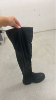 Damen Overknee Stiefel schwarz flach neuwertiger Zustand