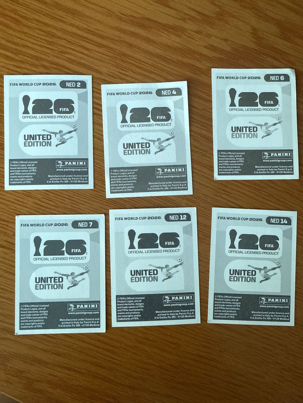 Panini Cartes à collectionner: NED 2,4,6,7,12,14 – Neuf avec emballage d'origine à Savigny par Kinderboutique