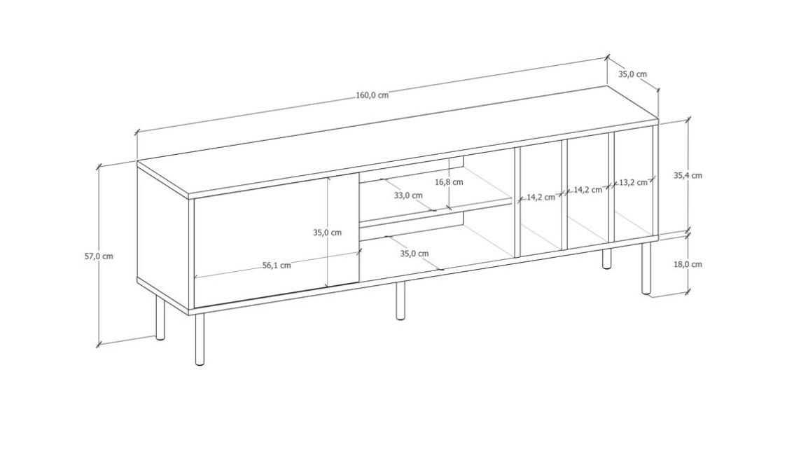 TV Möbel: TV Lowboard 35x57x160 TxHxB – Gebraucht aus Grenchen von Diconstanti 9