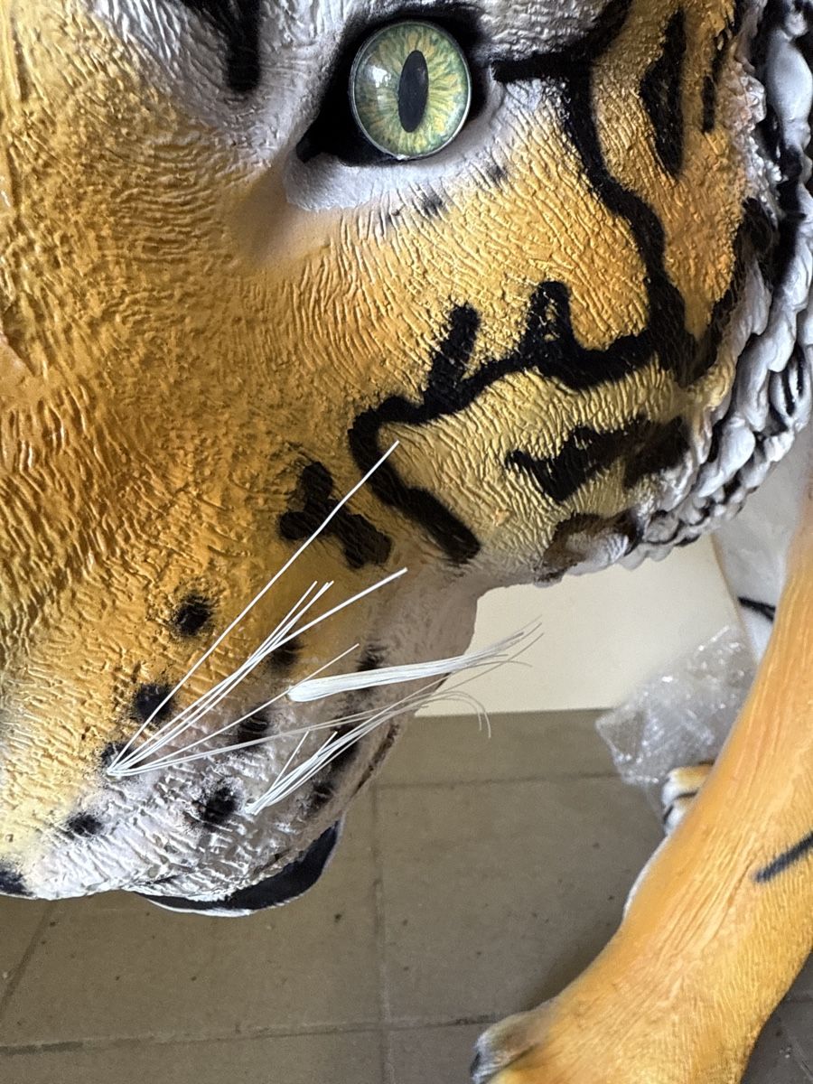 Statuette: Tiger Skulptur, Kunstharz, lebensgross – Usato da Kestenholz venduto da Swiss3DWerkstatt 3