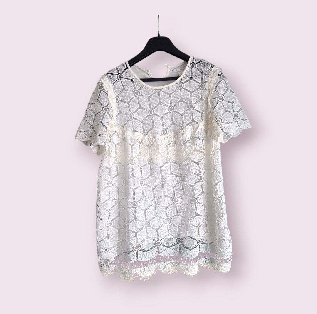 Blusen: Blouse en dentelle blanche, boho chic - Taille 42 – Gebraucht aus Renens VD von del_t2kx