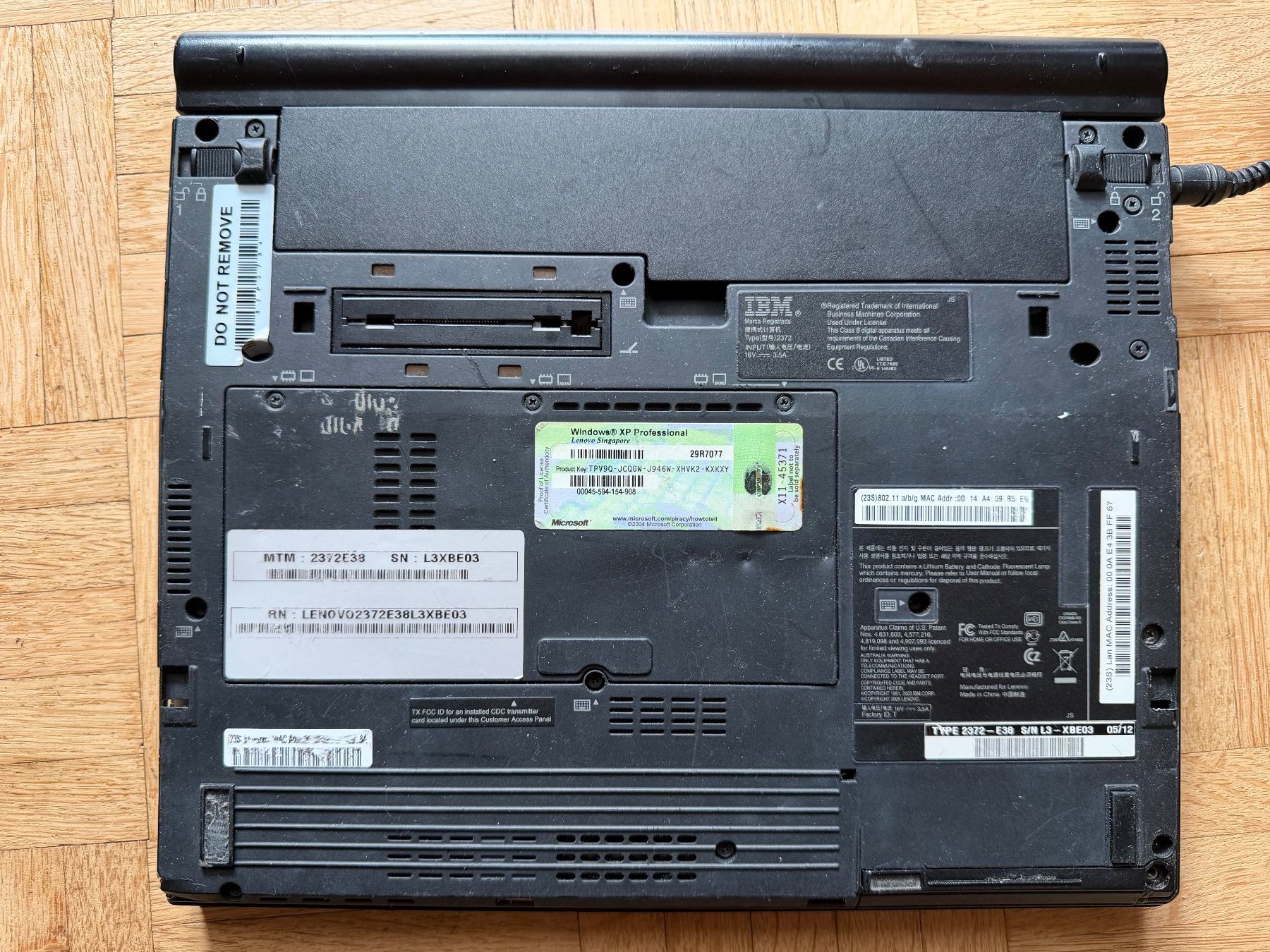 IBM Notebook: IBM ThinkPad X40 1.5GHz Windows XP – Usato da Adliswil venduto da synchrot 3