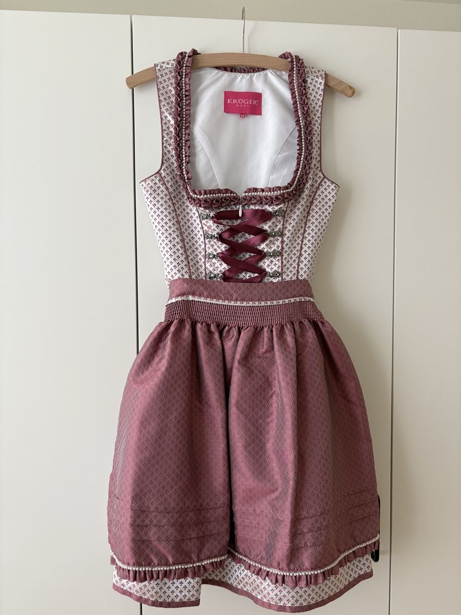 Krüger Robes: Dirndl, Krüger, Gr. 34, weiss/ rosa – D'occasion à Stans par sil_k5f5 5
