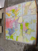 Historische Schulwandkarte Erster Weltkrieg 220 x 120 cm