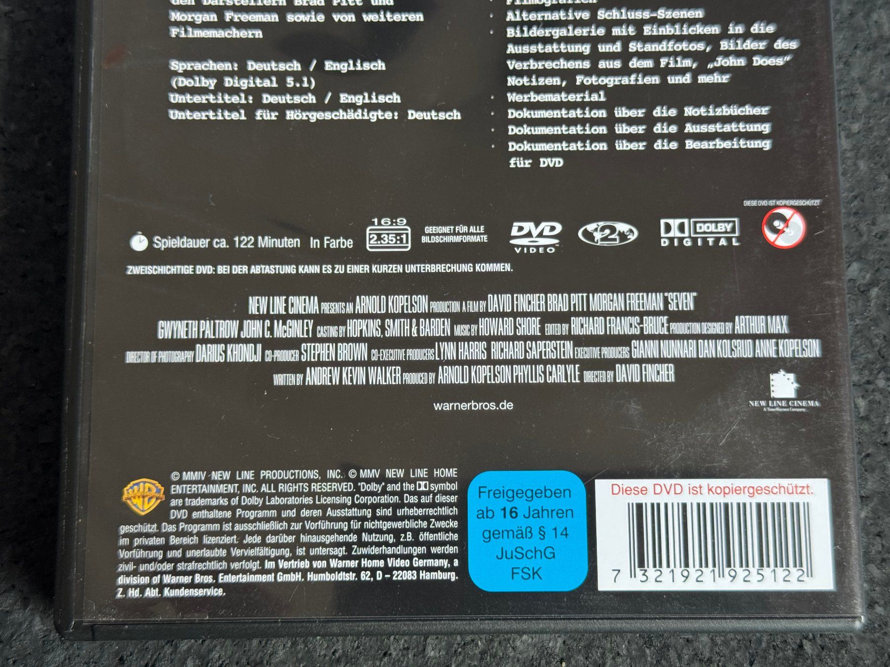 Alle DVDs: SIEBEN Special Edition 2-Disc Set DVD DE/EN – Gebraucht aus Fribourg von tschjoly 3