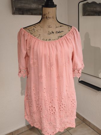 Bodyflirt Oberteil Rosa Grösse 44 mit Stickerei