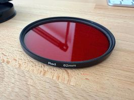 Filtre photo rouge 82 mm pour objectif