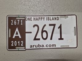 Kontrollschild Aruba