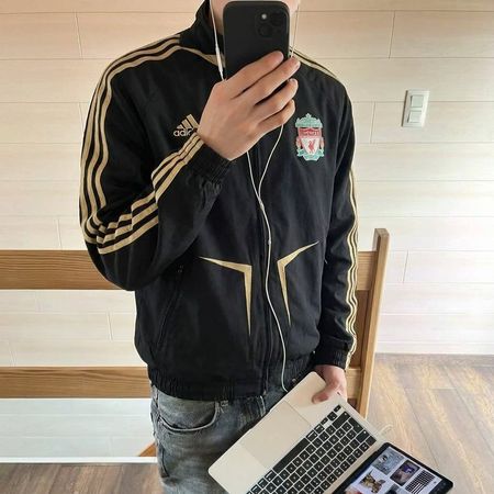 Adidas Vintage Adidas Liverpool Trackjacket Black