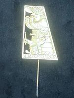 BASEL FASNACHT 1986 - PLAKETTE AUSGESÄGT UND VERGOLDET NADEL