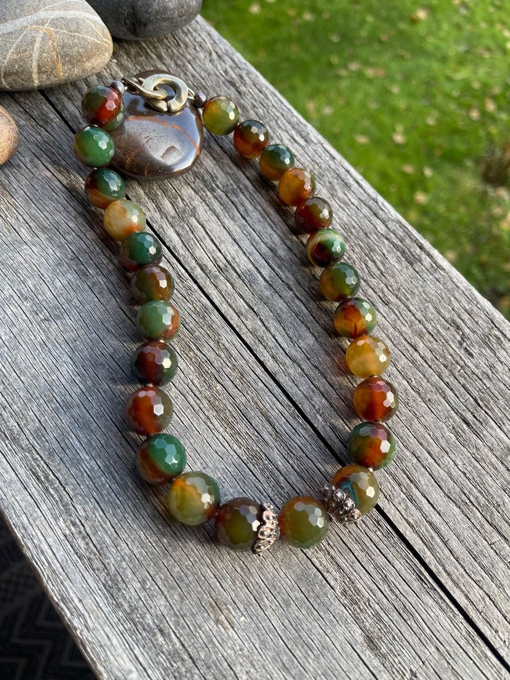 Catenine: Wunderschöne Achat-Kette (echte Steine) – Nuovo (secondo la descrizione) da Muri AG venduto da Shoshana5 2
