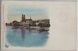 Zürich Blick auf Grossmünster