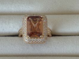 Luxus Elegante Gr.19/9 Ring Farbe: Gold zirkonia