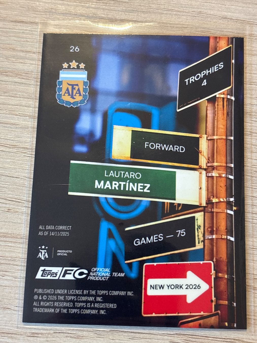 Topps Sammelbilder & Trading cards: Topps Argentina Team Set 25/26 Lautaro Martinez Parallel – Neu (gemäss Beschreibung) aus Zürich von BVBWINNER 1