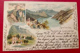 LITHO : Souvenir du Monte S. Salvatore 1898
