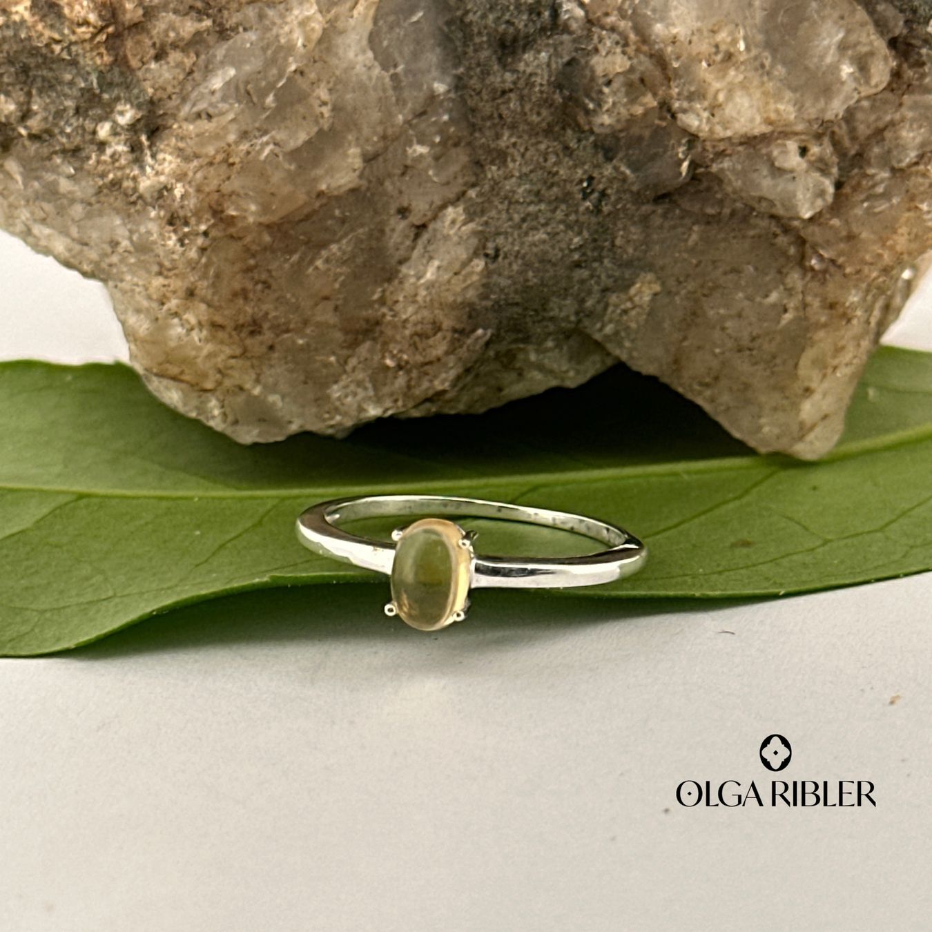 Olga Ribler Anelli: Citrin Ring, Silber 925, Gr. 54 – Nuovo (secondo la descrizione) da Luzern venduto da MonikaS03 3