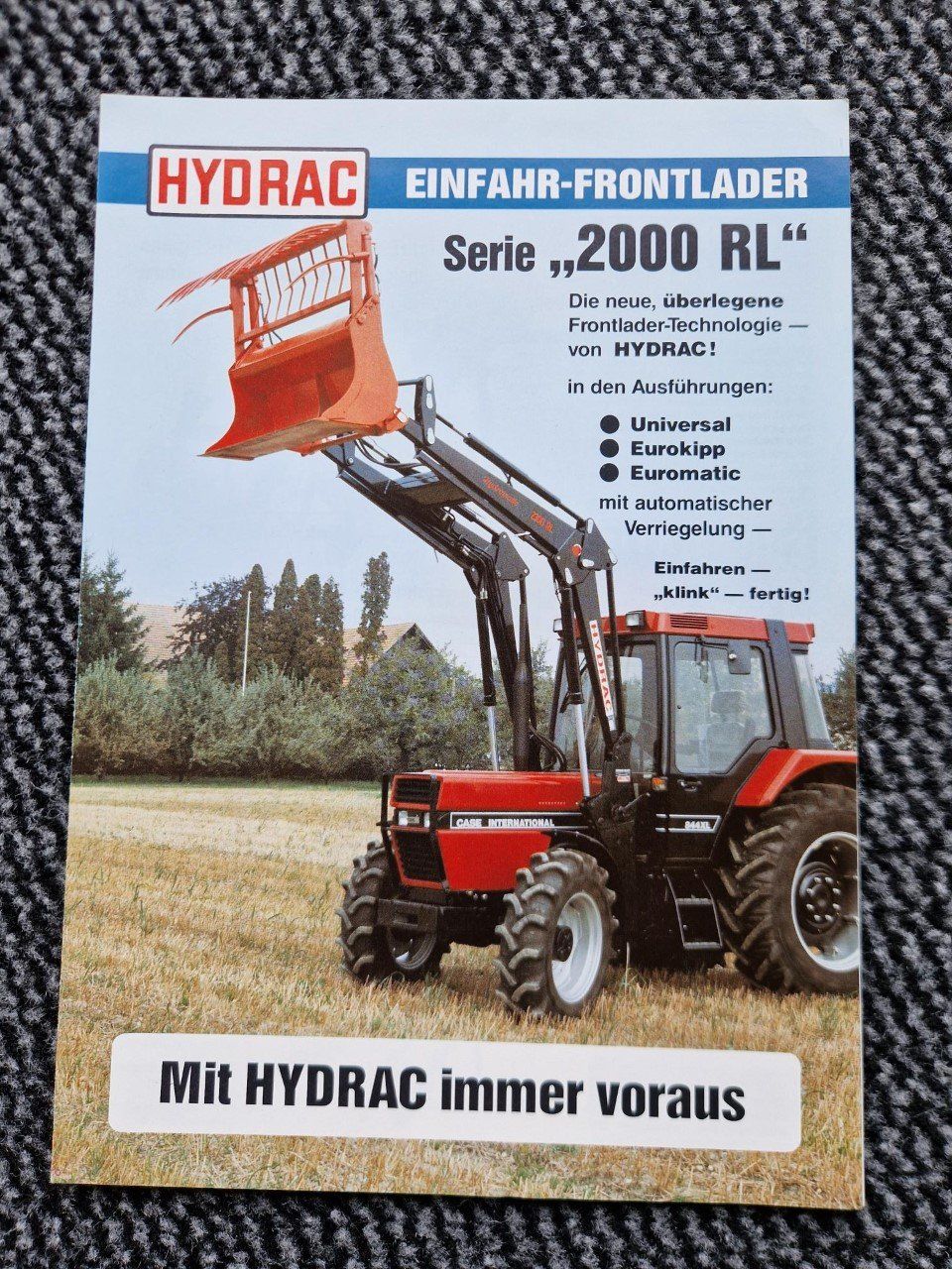 Trattori: Original Prospekt Hydrac Traktor Frontlader, Case IH – Usato da Dürnten venduto da Bachtel84