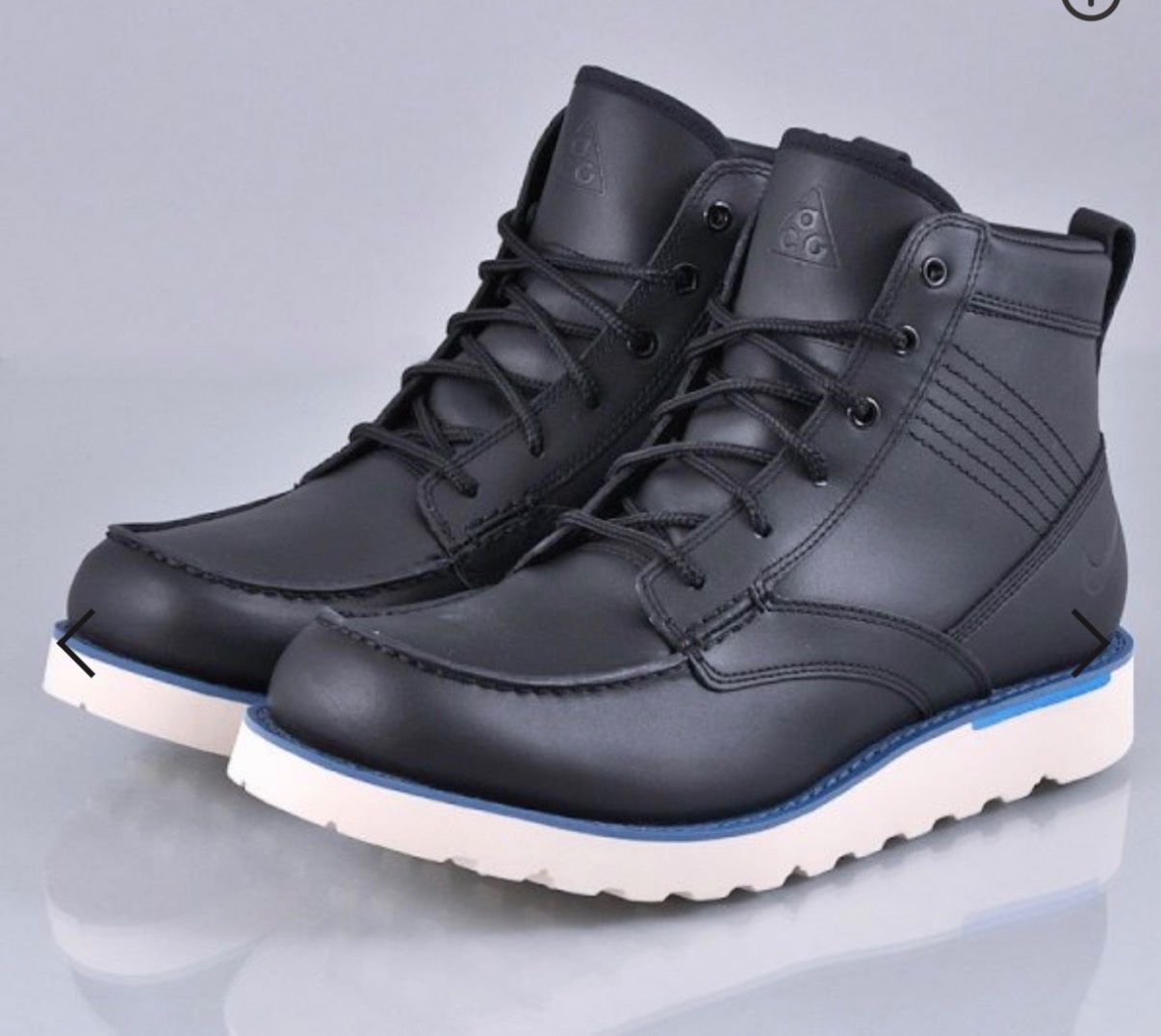 Nike Scarpe da uomo: Nike Kingman Leather Sneaker / Stiefel Grösse 46 - schwarz – Nuovo (secondo la descrizione) da Basel venduto da jetzt-wird-gemistet