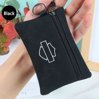 Porte-monnaie/clés noir en Daim Harley Davidson J169