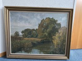 Gemälde Otto Antoine 1865-1951 Koblez Unter-Uhldingen 1946