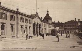 Ansichtskarte Bern Bahnhof Haupteingang sehr alt! Fotokarte