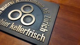 Brauerei A.Hürlimann AG Zürich Bronce Schild für Fans