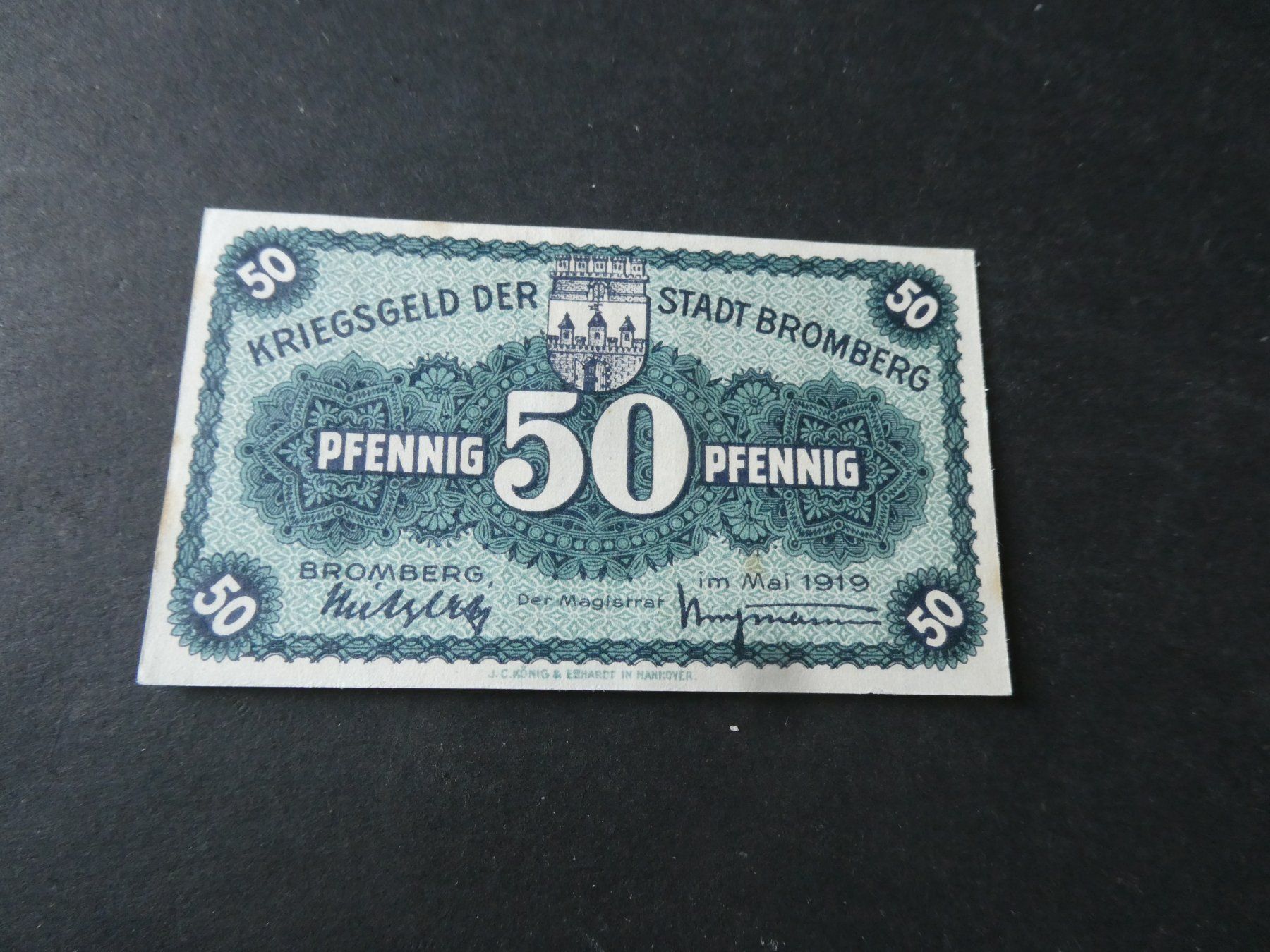 Banknoten: Dt. Reich,  Bromberg - Notgeldschein – Gebraucht aus Hinterforst von Rohusri
