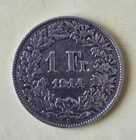 1 Fr. Silber Schweiz 1914 Schweizer Münze