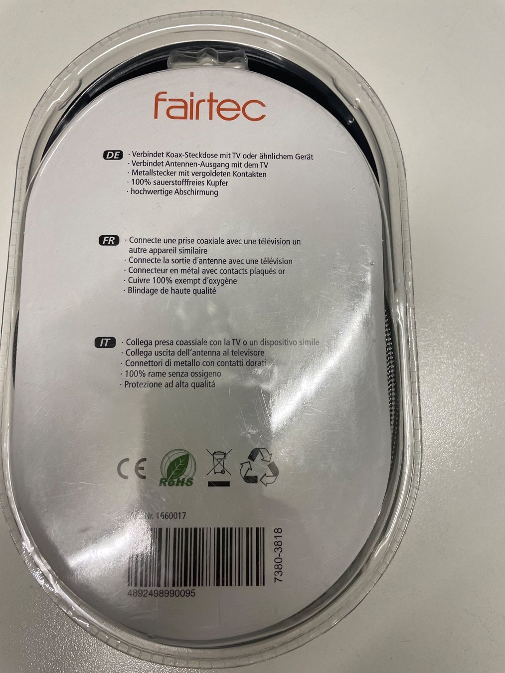 Kabel: Koaxial Kabel digital – Neu und originalverpackt aus rombach von Stockbrand 1