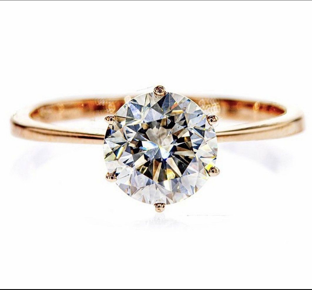 Ringe: Roségold Ring 18K 2.07 Karat Diamant Gr. 54 – Gebraucht aus Bern von  2