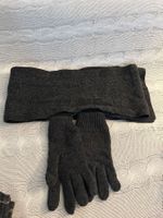 80% Lammwolle Schal und Handschuhe Polyestern