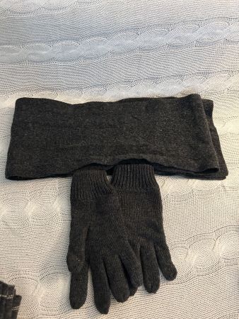 80% Lammwolle Schal und Handschuhe Polyestern