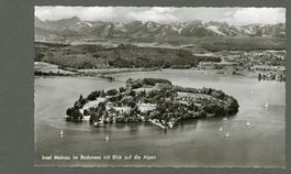 AK sw Mainau Deutschland, im Bodensee,Alpstein ≈ 1958 