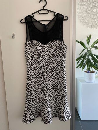 Tally Weijl Kleid Leo-Look schwarz/weiss Gr.38