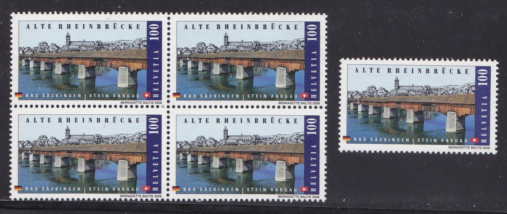 Tutti i francobolli: 2008  Viererblock+Einzelmarke  CH - BRD  ** Postfrisch ** – Nuovo (secondo la descrizione) da Adliswil venduto da Aenti
