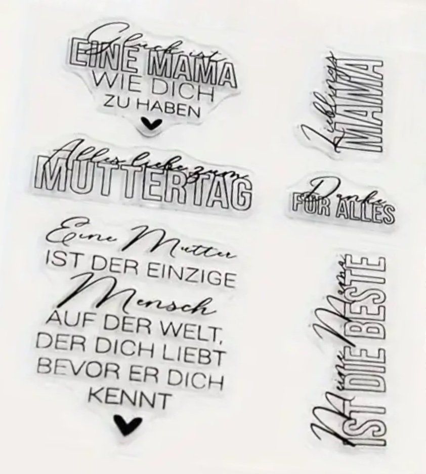 Stempel: Silikonstempel Muttertag – Neu und originalverpackt aus Kaltbrunn von schere-stein-papier