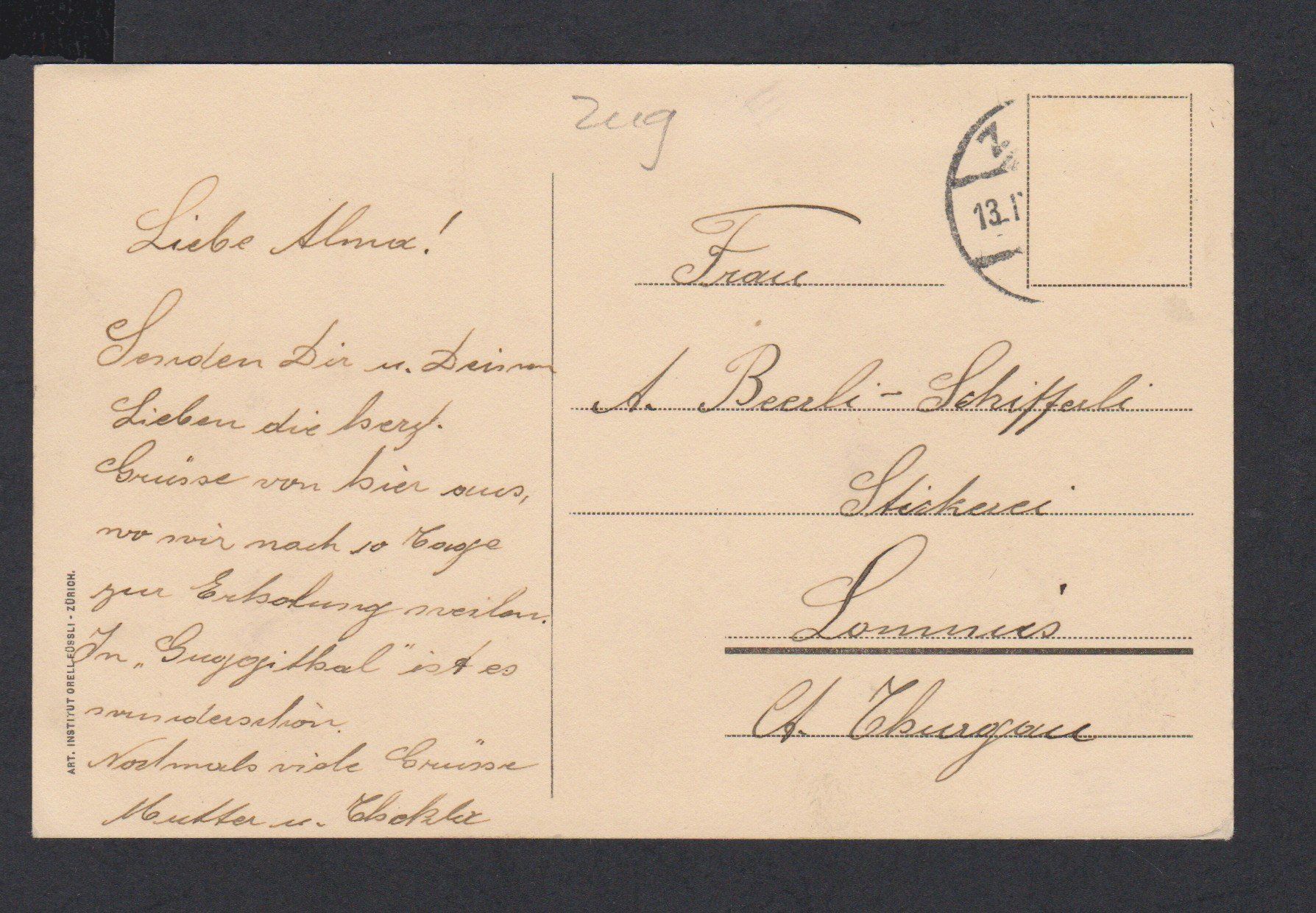 Cartes postales: Panorama  Guggital  mit Tram  - Zug   :   alte Ansichtskarte – D'occasion à Vitznau par Ropaku 1