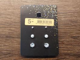 3 Paar Ohrstecker neu