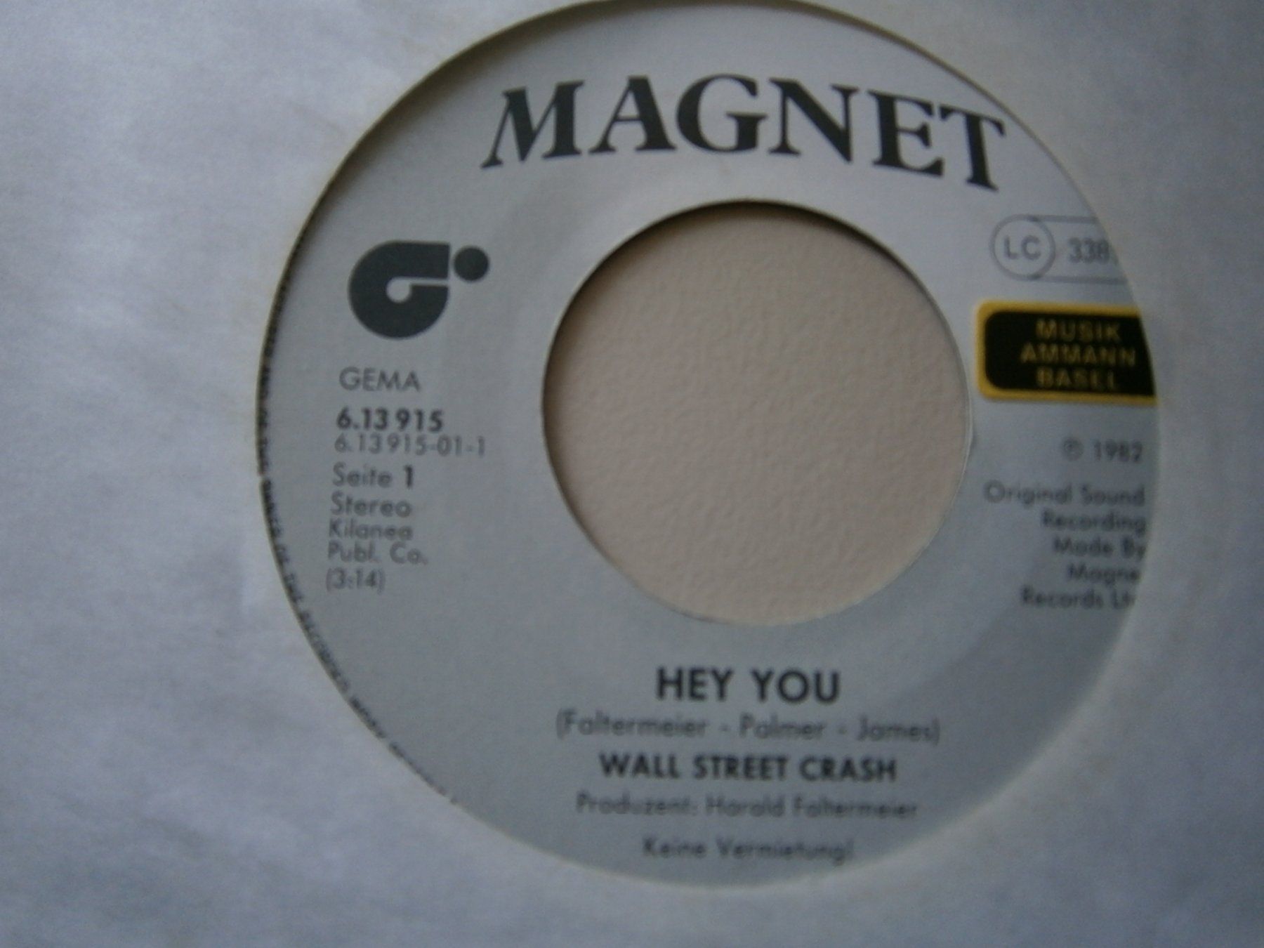 Dischi in vinile: Vinyl-Single Wall Street Crash - Hey You – Usato da Langenthal venduto da Modo39