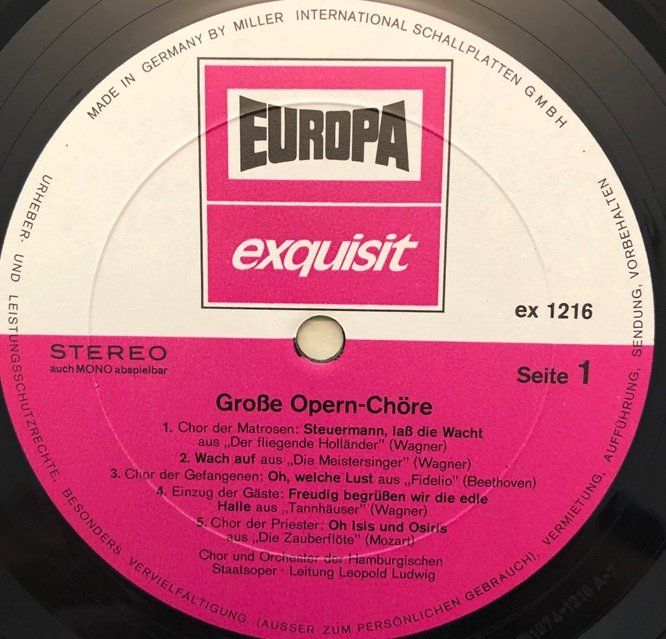 Dischi in vinile: Grosse Opern-Chöre (LP) – Usato da Grüningen venduto da azulamarillo_vinyl 2