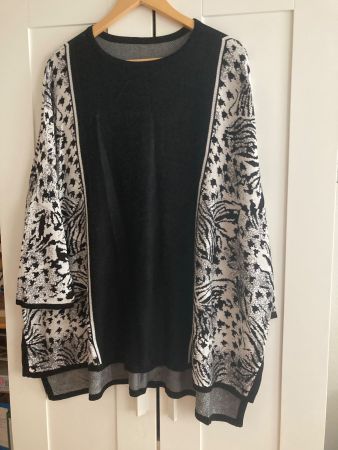 Poncho Pullover L/XL mit Ärmeln