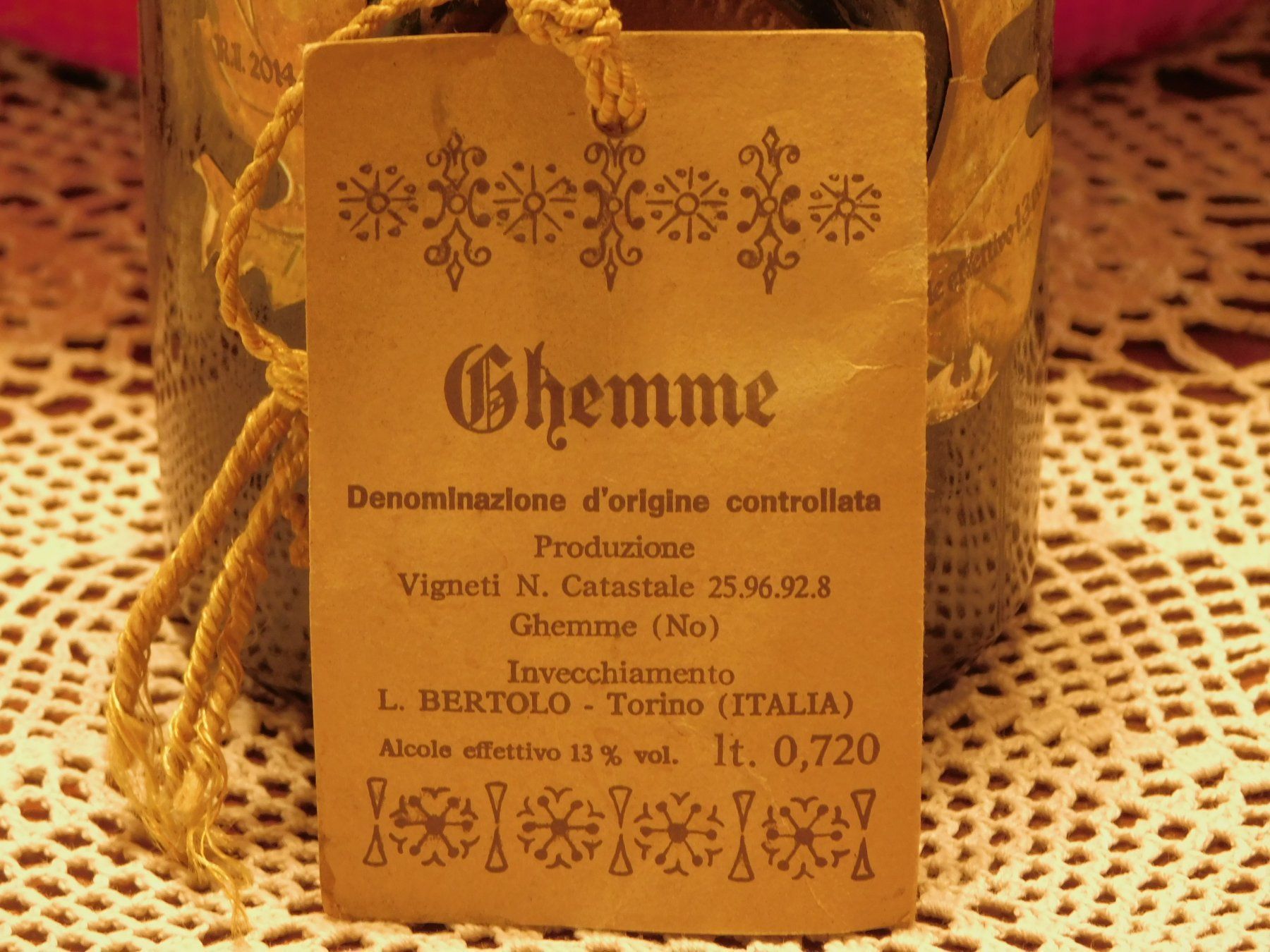 Vino: Rar Ghemme 1973er - L.Bertolo – Nuovo (secondo la descrizione) da Emmenbrücke venduto da Ulisse-22 8
