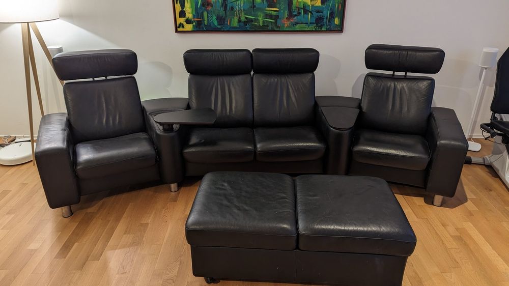 Stressless Ledergarnitur Arion Heimkino mit Doppelhock Kaufen auf Ricardo
