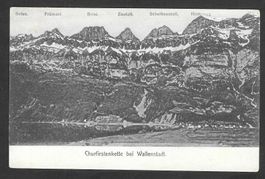 Walenstadt mit Churfirstenkette Stempel Schiess-Schule