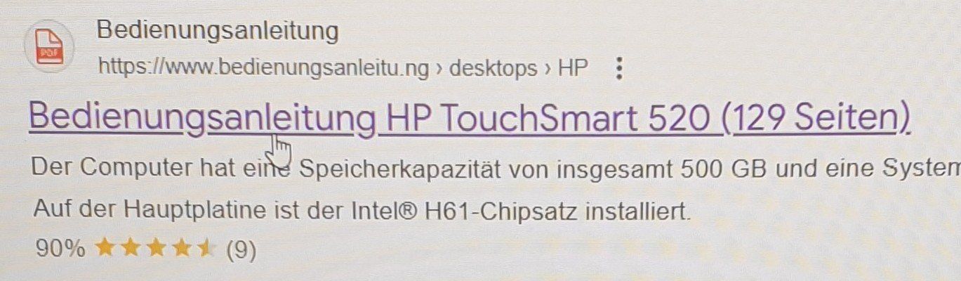 Hewlett Packard PC: HP TouchSmart 520PC mit CD Laufwerk – Usato da KLOTEN venduto da Tubasousa 4