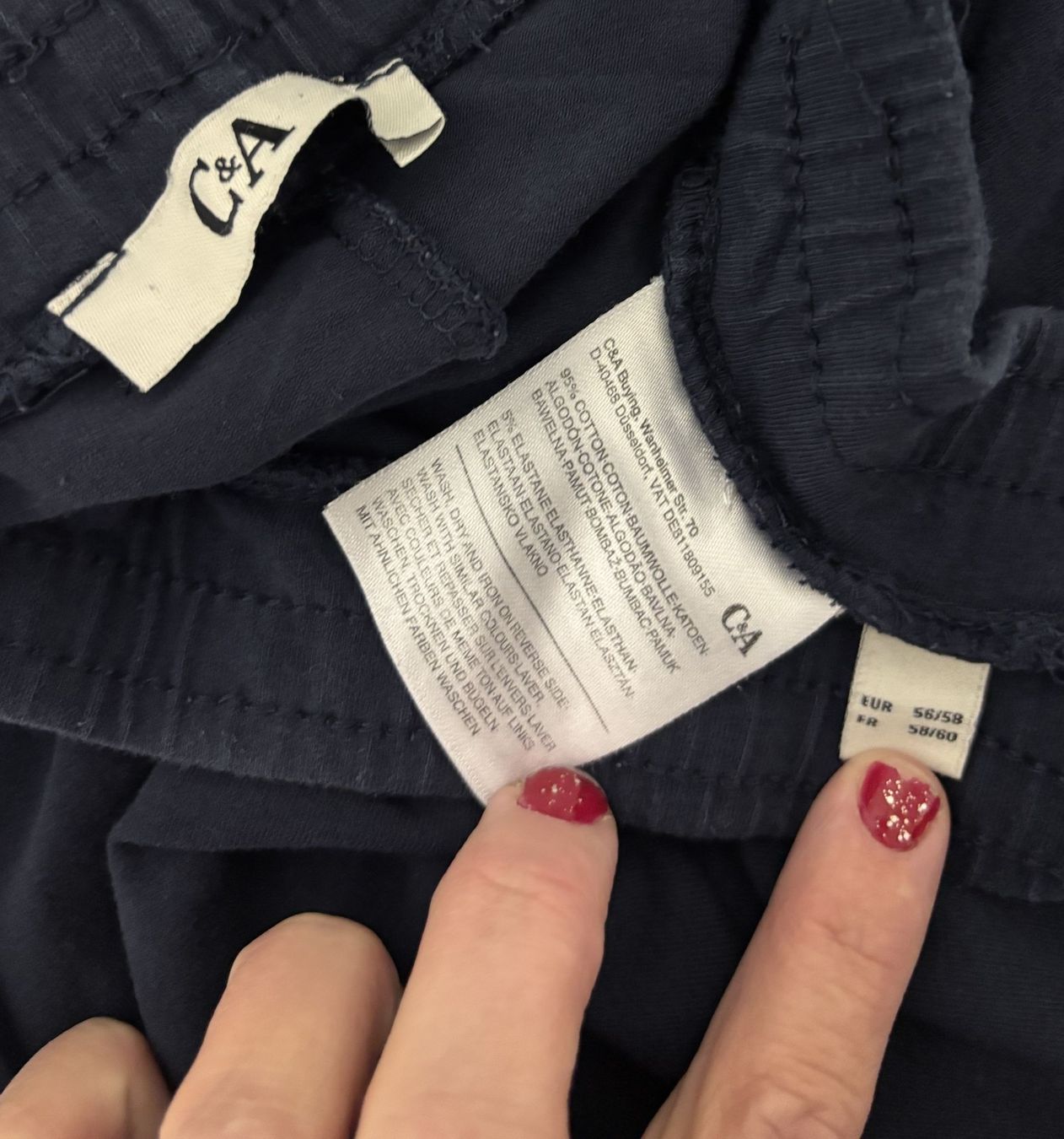 Pantaloni: C&A Pyjama Hose lang dunkelblau – Usato da Buchs AG venduto da SellAndBuyX 1