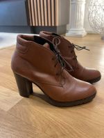 Braune Stiefeletten, Echtleder, Grösse 37
