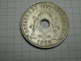 Belgien 25 Centime, 1923 Legende in französisch - "ROYAUME D